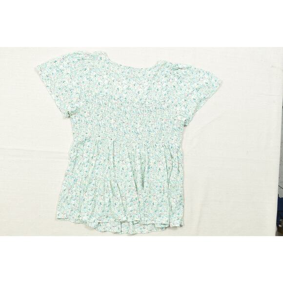 Torrid Women's Plus Size 3 Blue Floral Ruffle Tiered Babydoll Top Rayon - Picture 3 of 8
